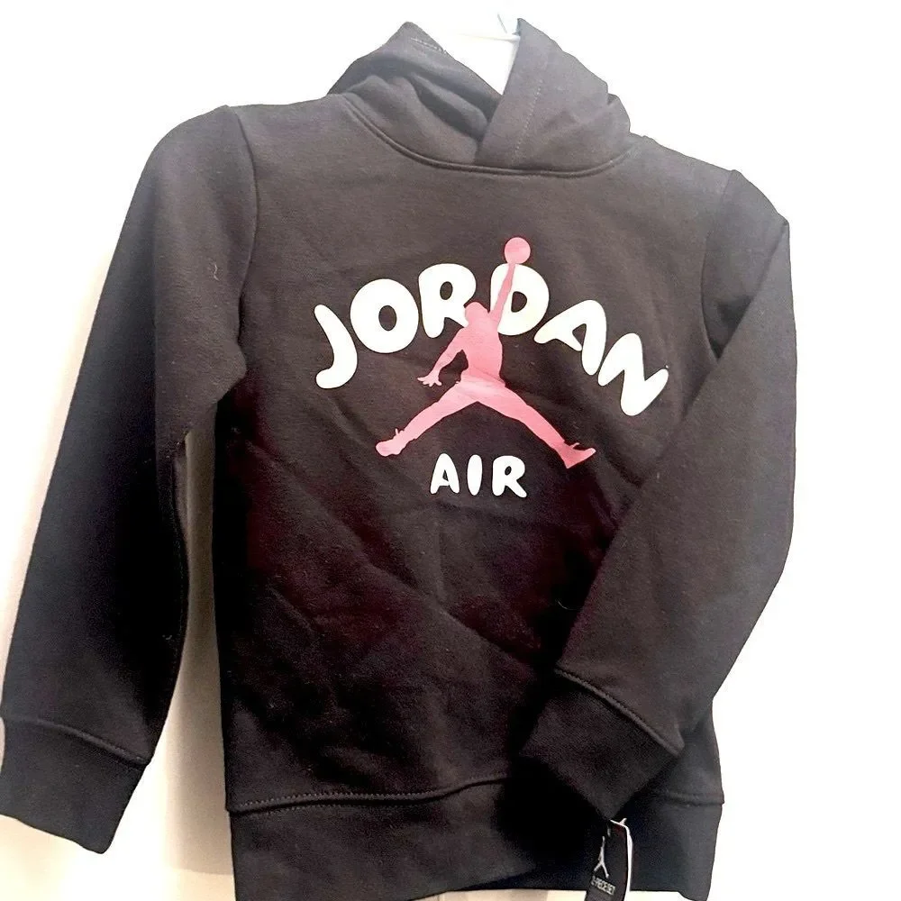 Jordan Little Boys Lil Champ Pullover Hoodie and Jogger Pants Set - Black 4